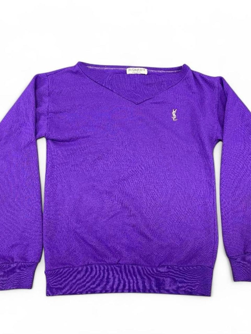 80s Yves Saint Laurent Purple activewear sweater